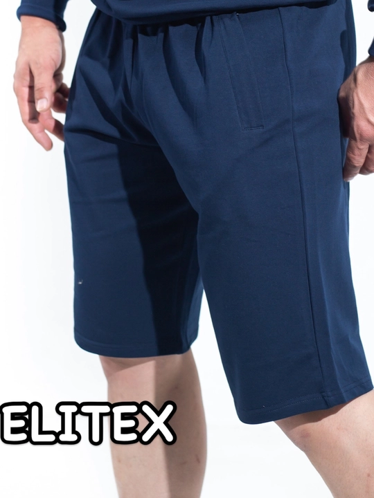Erkaklar shortigi sport ELITEX, paxta trikotaj, elastik belbog‘li, S–3XL