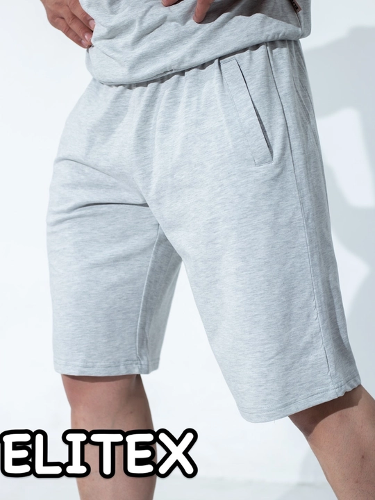 Erkaklar shortigi sport ELITEX, paxta trikotaj, elastik belbog‘li, S–3XL