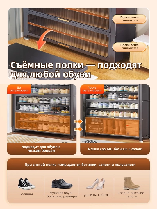 Poyabzal shkafi, katta hajmli changdan himoyalangan shkaf, eshik yonidagi shkaf