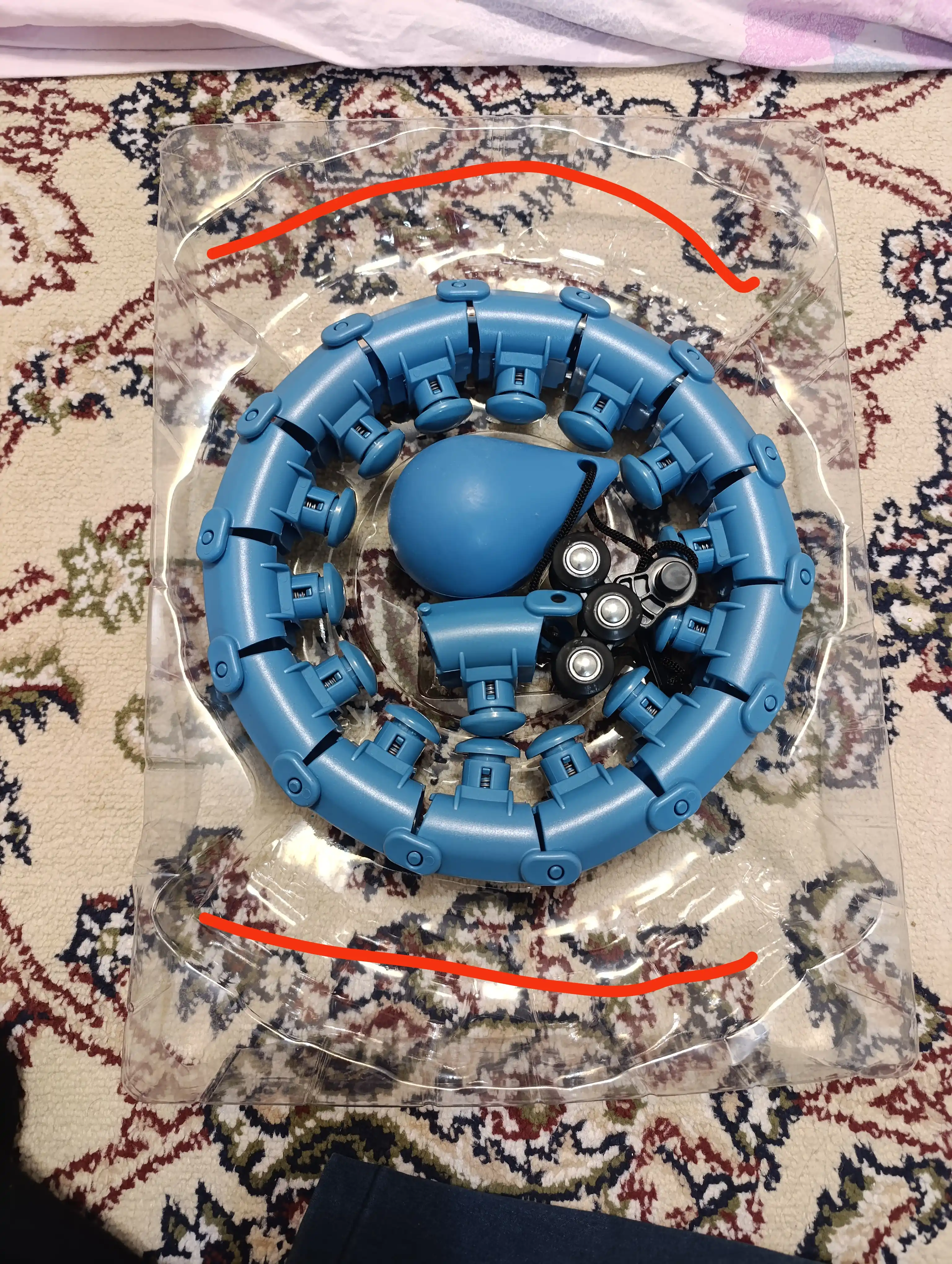 Hula Hoop, fitnes, bel uchun massaj halqasi, 57 sm dan 110 sm gacha