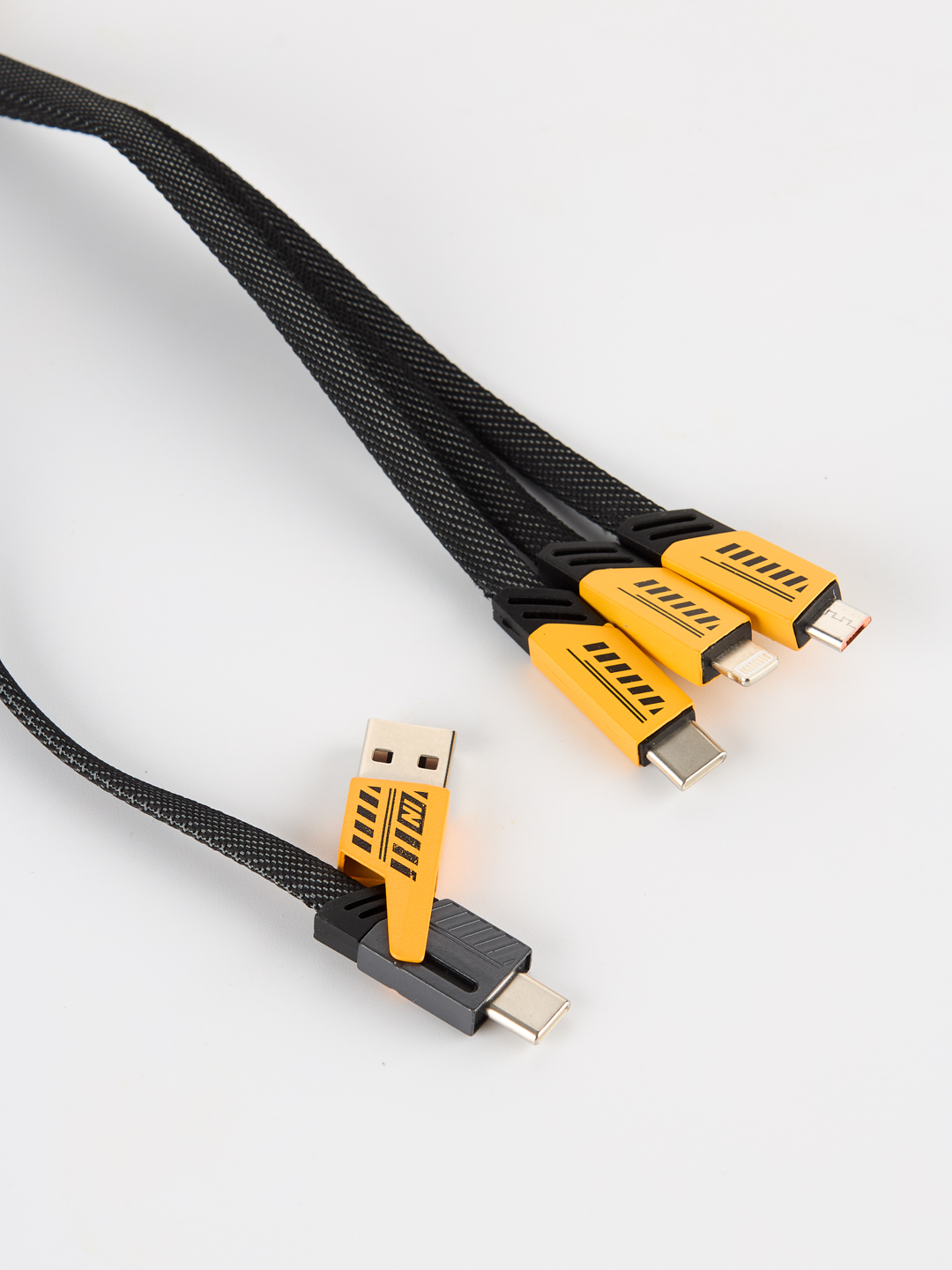 Zaryadlovchi kabeli universal 3 in 1 iPhone, Micro USB, Type-C - 