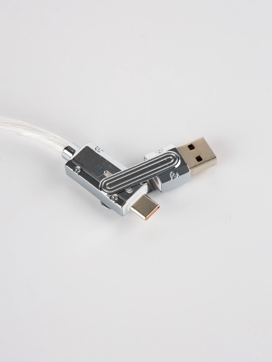 Кабель type-c usb 4 в 1 быстрая зарядка телефона светящийся