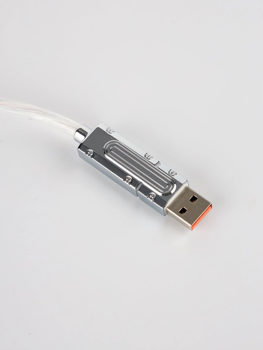 Zaryadlash kabeli 4 tasi 1 da USB Type-c Lightning rangli yorug'lik