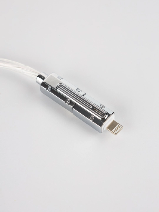 Zaryadlash kabeli 4 tasi 1 da USB Type-c Lightning rangli yorug'lik