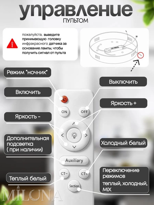 Современная люстра с пультом, патронами и тремя режимами LED люстра для кухни и спальни