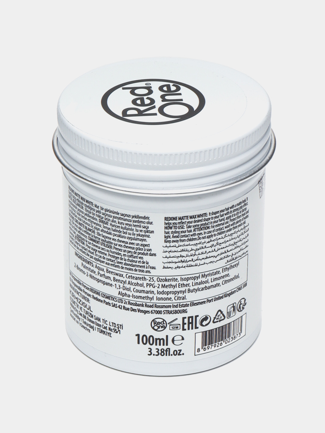 RedOne Matte Hair Wax Black & White – mat soch voski, kuchli fiksatsiya