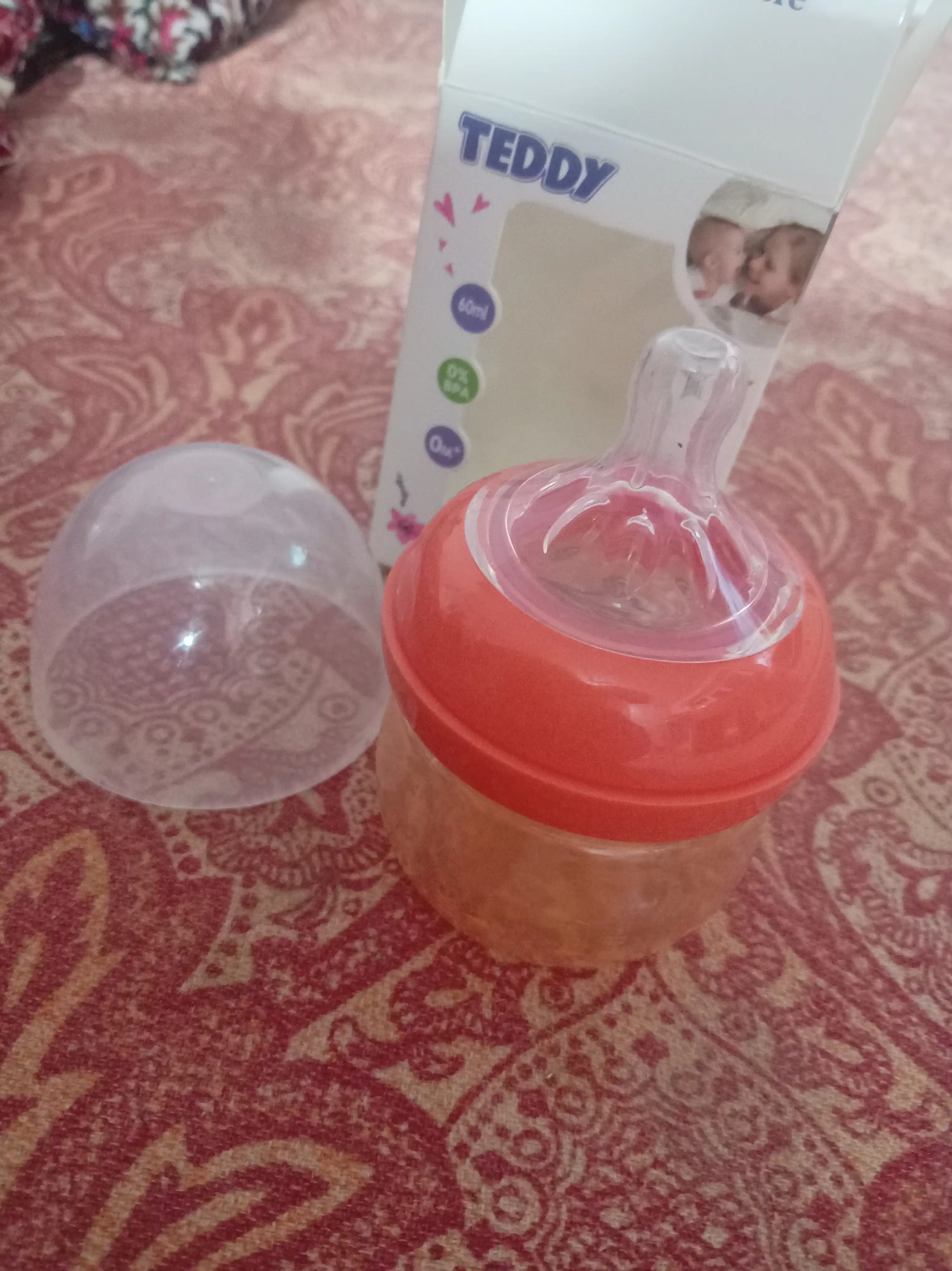 Kasha uchun bolalar butilkasi Teddy, to‘kilmaydi, ruchkali, 60, 125, 260, 330 ml