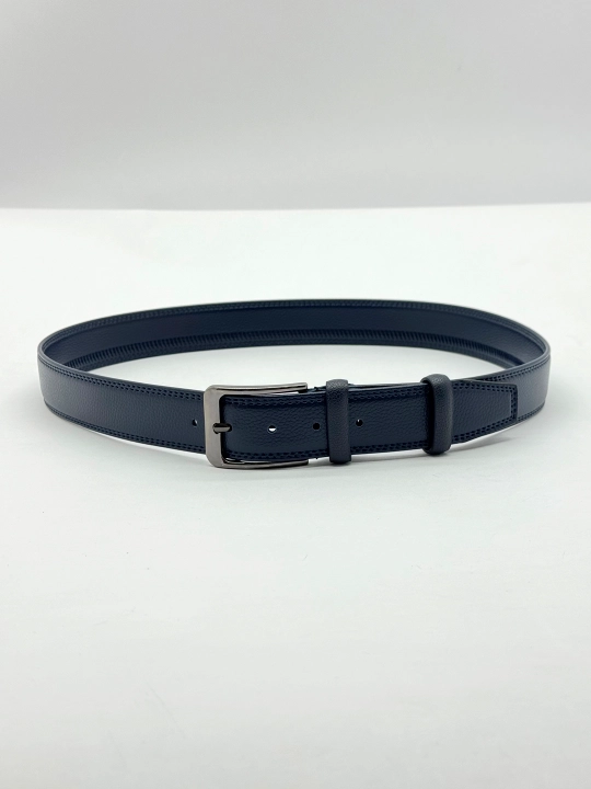 Eurobelt leather erkaklar klassik kamari, metall qisqich, eko-charm