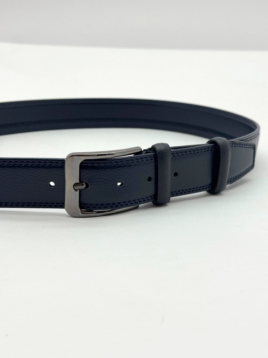 Eurobelt leather erkaklar klassik kamari, metall qisqich, eko-charm