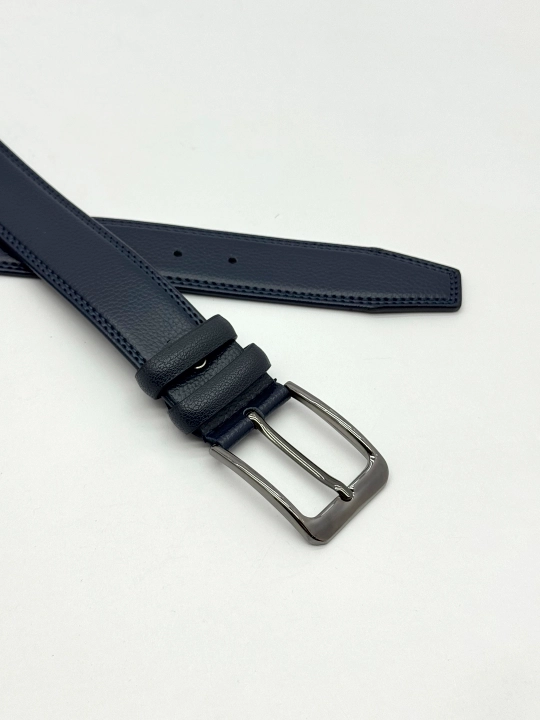 Eurobelt leather erkaklar klassik kamari, metall qisqich, eko-charm