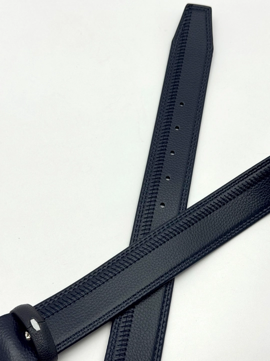 Eurobelt leather erkaklar klassik kamari, metall qisqich, eko-charm