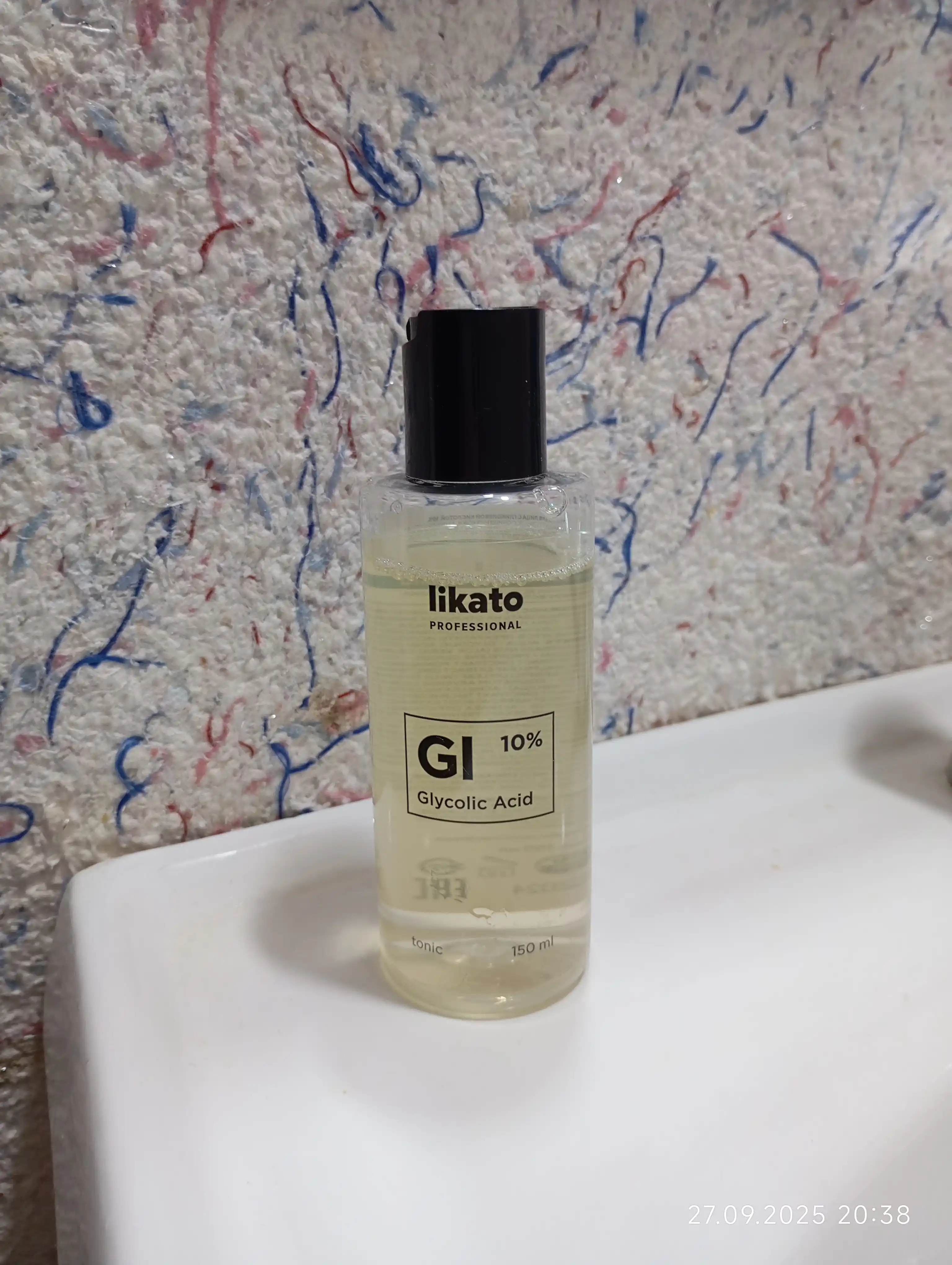Yuz uchun tonik glikolik kislotali Likato, aloe vera bilan, terini tozalaydi, toner 150 ml