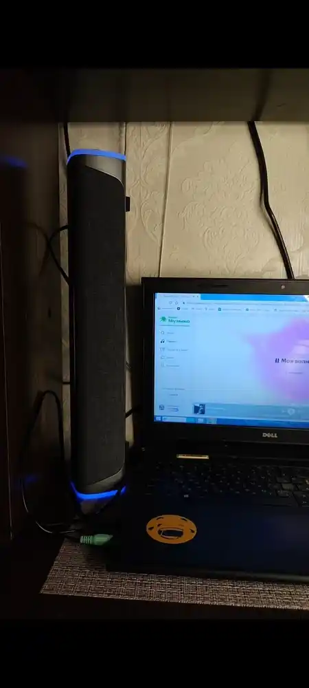 Simli kolonka kompyuter va telefon uchun, RGB yoritgichli soundbar