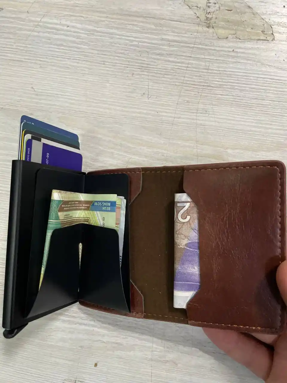 Кошелек-картхолдер для денег, банковской карты, паспорта, визитница, RFID защитный чехол