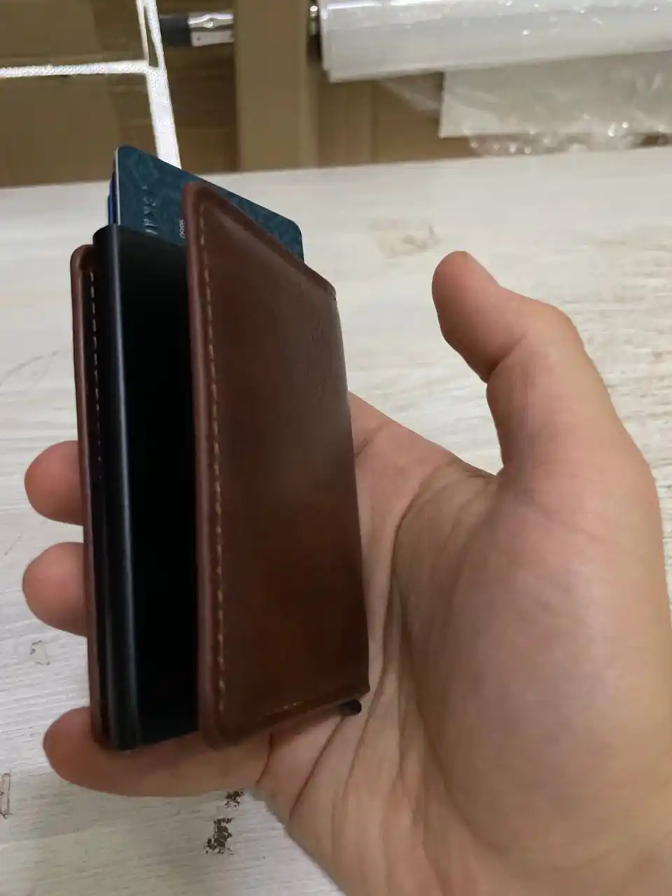Кошелек-картхолдер для денег, банковской карты, паспорта, визитница, RFID защитный чехол