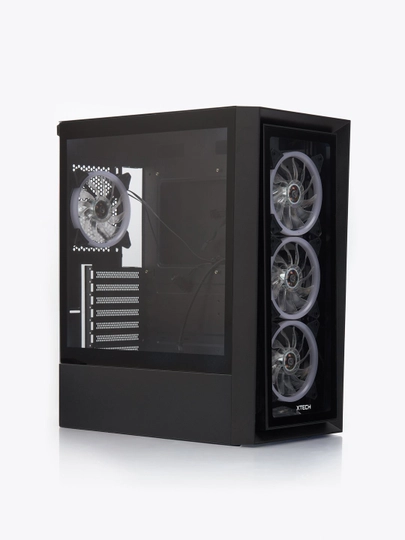 Корпус для ПК, игровой, с 3-4 вентиляторами, RGB, ATX