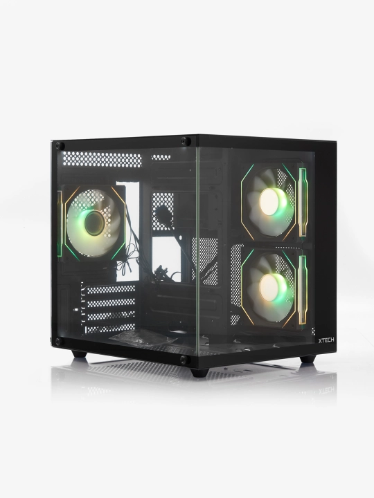 Корпус для ПК, игровой, с 3-4 вентиляторами, RGB, ATX