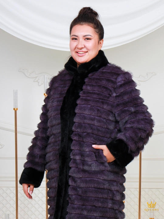 Shuba, Ayollar qishki paltosi uzun va kalta, eko norka 4хl gacha