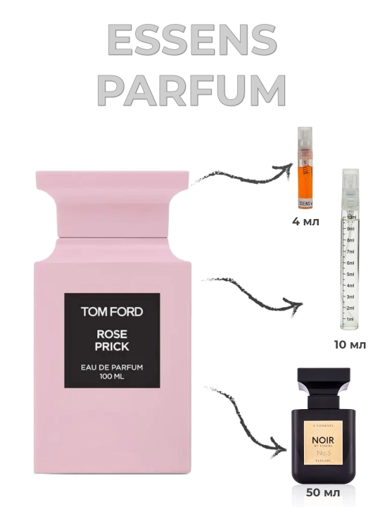 ESSENS PARFUM, Tom Ford Rose Prick uslubida, erkaklar va ayollar uchun - 