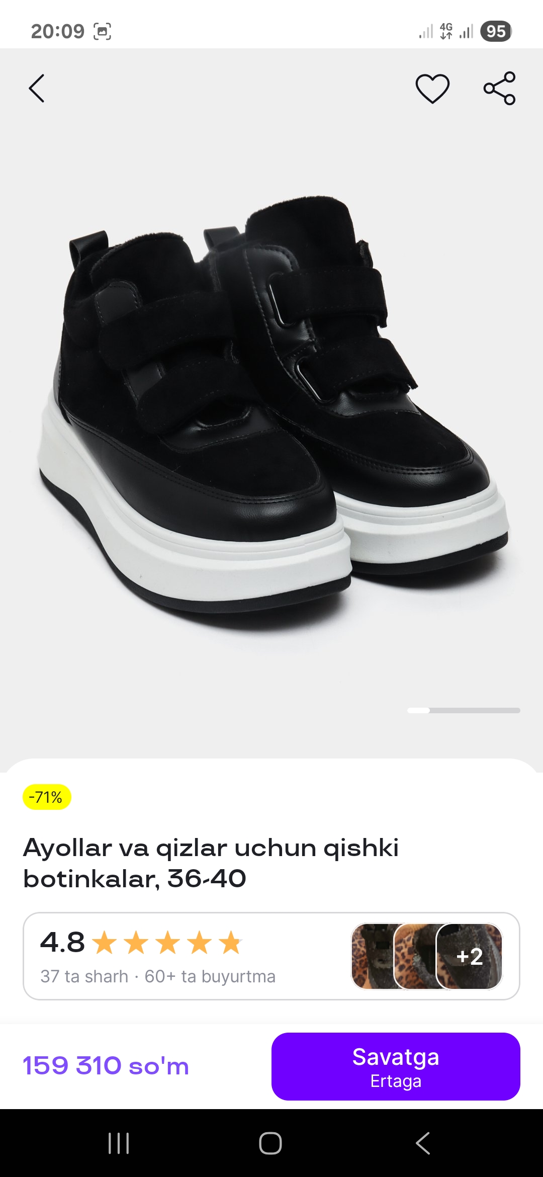 Зимние ботинки, для женщин и девочек, 36-40