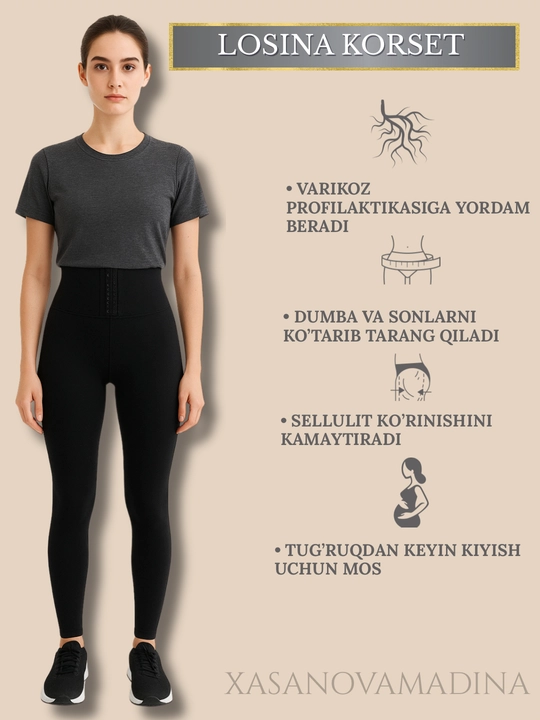 Oyoq ozdiruvchi lasina, bo'ksani ketqazib, sonni ingichkalashtiradi, varikozga qarshi  - 