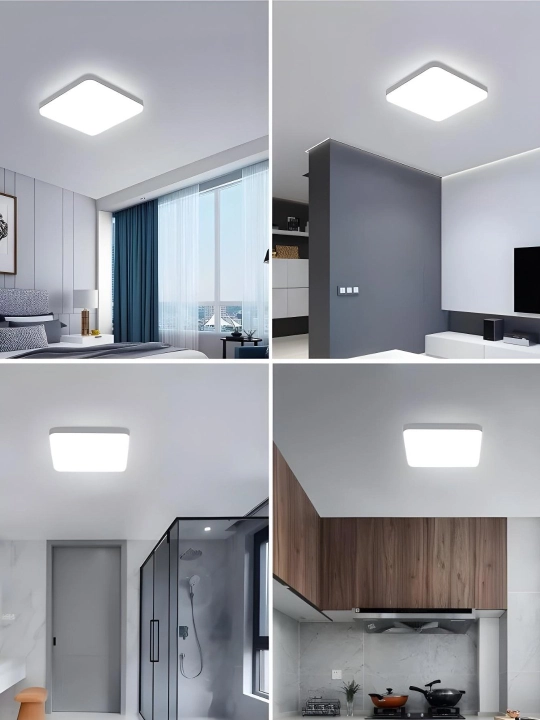 Lyustra LED panelli, 2 xil shakl, oq yorug'lik, devor va patolok uchun chiroq, qandil