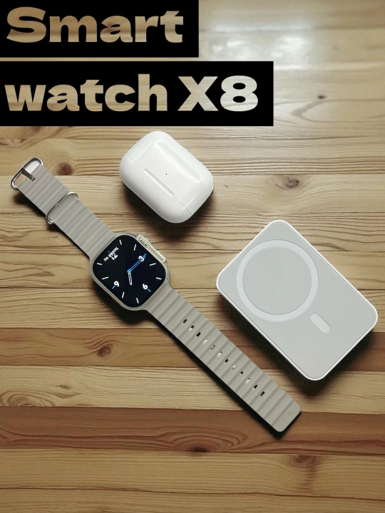Smart Watch Ultra и наушники Pods pro, с 8 браслетами, 10 в 1, умные часы
