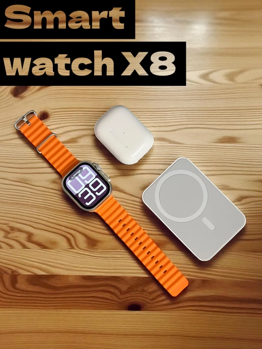 Smart Watch Ultra и наушники Pods pro, с 8 браслетами, 10 в 1, умные часы