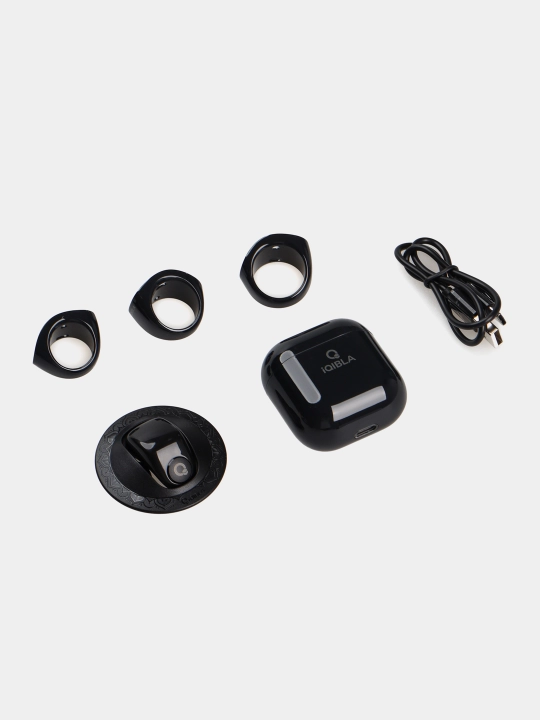 Elektron Tasbeh Zikr Ring Jood, zaryad keysi bilan, namoz vaqti eslatmasi, universal uzuk