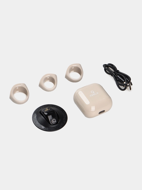 Elektron Tasbeh Zikr Ring Jood, zaryad keysi bilan, namoz vaqti eslatmasi, universal uzuk