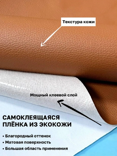 Самоклеящаяся плёнка из эко кожи для салона авто, для дома и офиса — MAGNATM-MGPK024-СВЕТКОР-MGPKB24