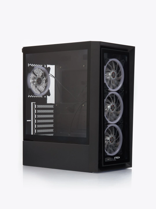 Корпус для ПК, игровой, с 3-4 вентиляторами, RGB, ATX
