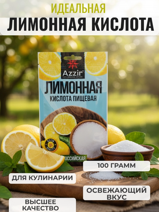 Limon kislotasi "Azzir" dan, 100 g