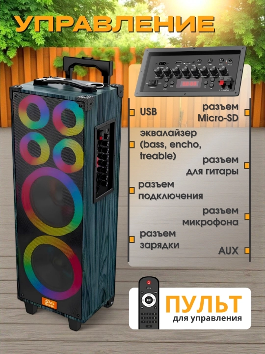 Portativ kalonkalar karaoke, Bluetooth kalonka mikrafon, masofadan boshqarish pulti