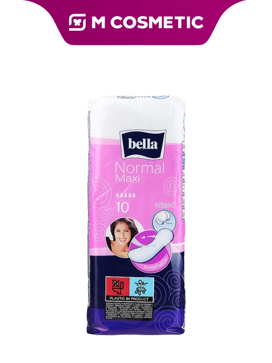 BELLA Normal Maxi gigiena prokladkalari, yutuvchi, 10 dona - 