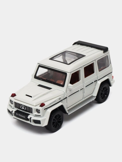 Mercedes-Benz G63 AMG Гелик металлическая инерционная машинка, 16 см — TOYMJT-G63-БЕЛЫЙ