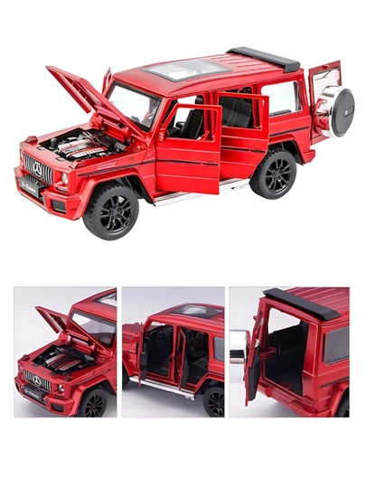 Mercedes-Benz G63 AMG Гелик металлическая инерционная машинка, 16 см — TOYMJT-G63-КРАСН