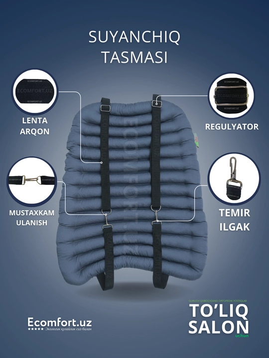 Avtomobillar uchun ortopedik nakidkalar, to'liq salon, ECOMFORT