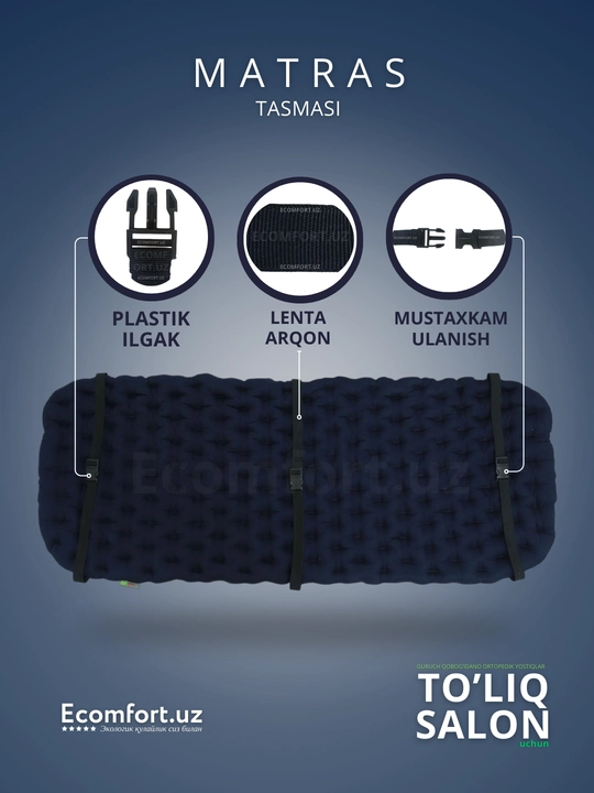 Avtomobillar uchun ortopedik nakidkalar, to'liq salon, ECOMFORT