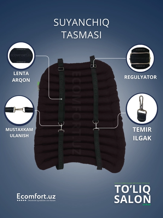 Avtomobillar uchun ortopedik nakidkalar, to'liq salon, ECOMFORT