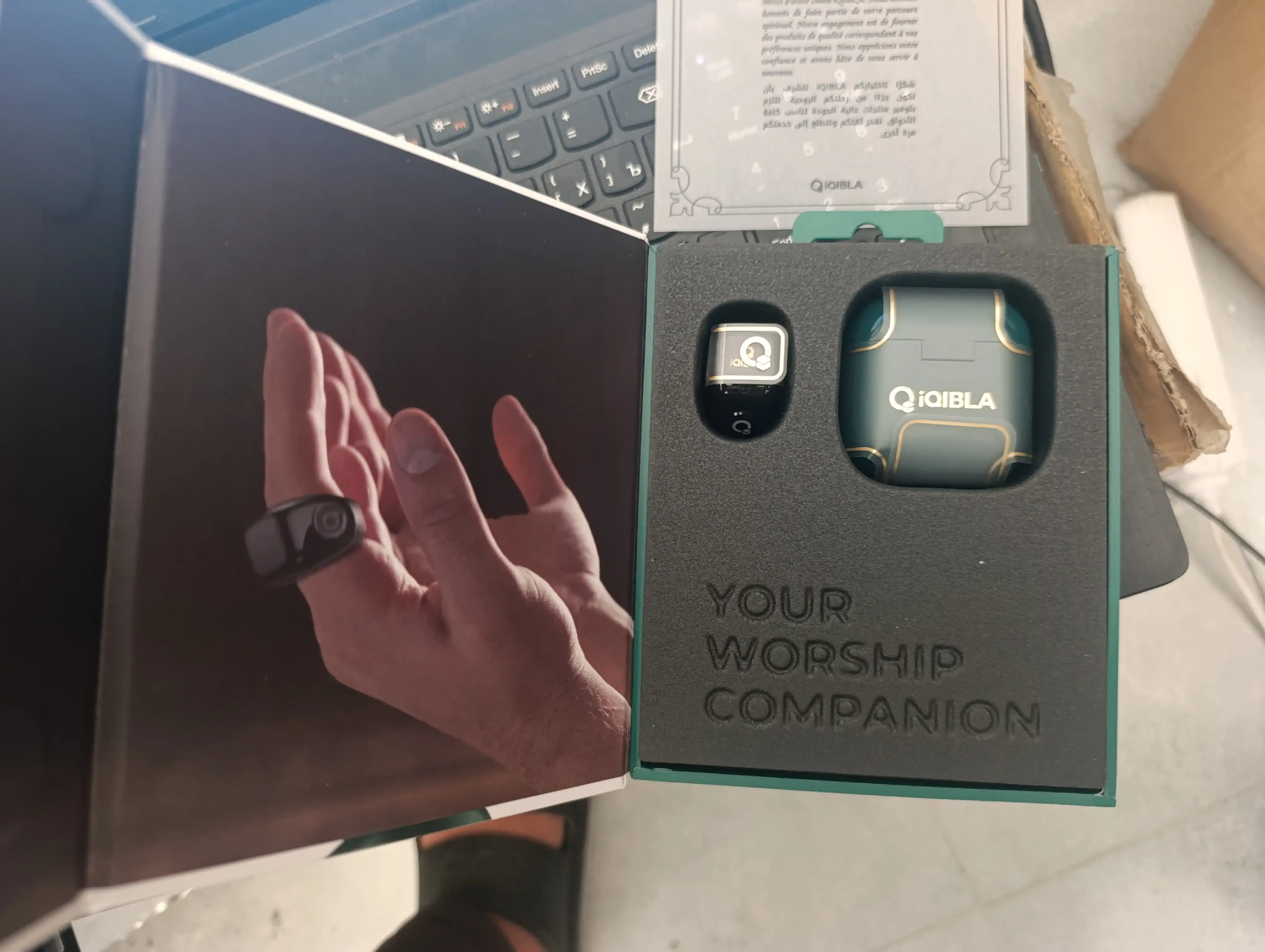 Elektron Tasbeh Zikr Ring Jood, zaryad keysi bilan, namoz vaqti eslatmasi, universal uzuk