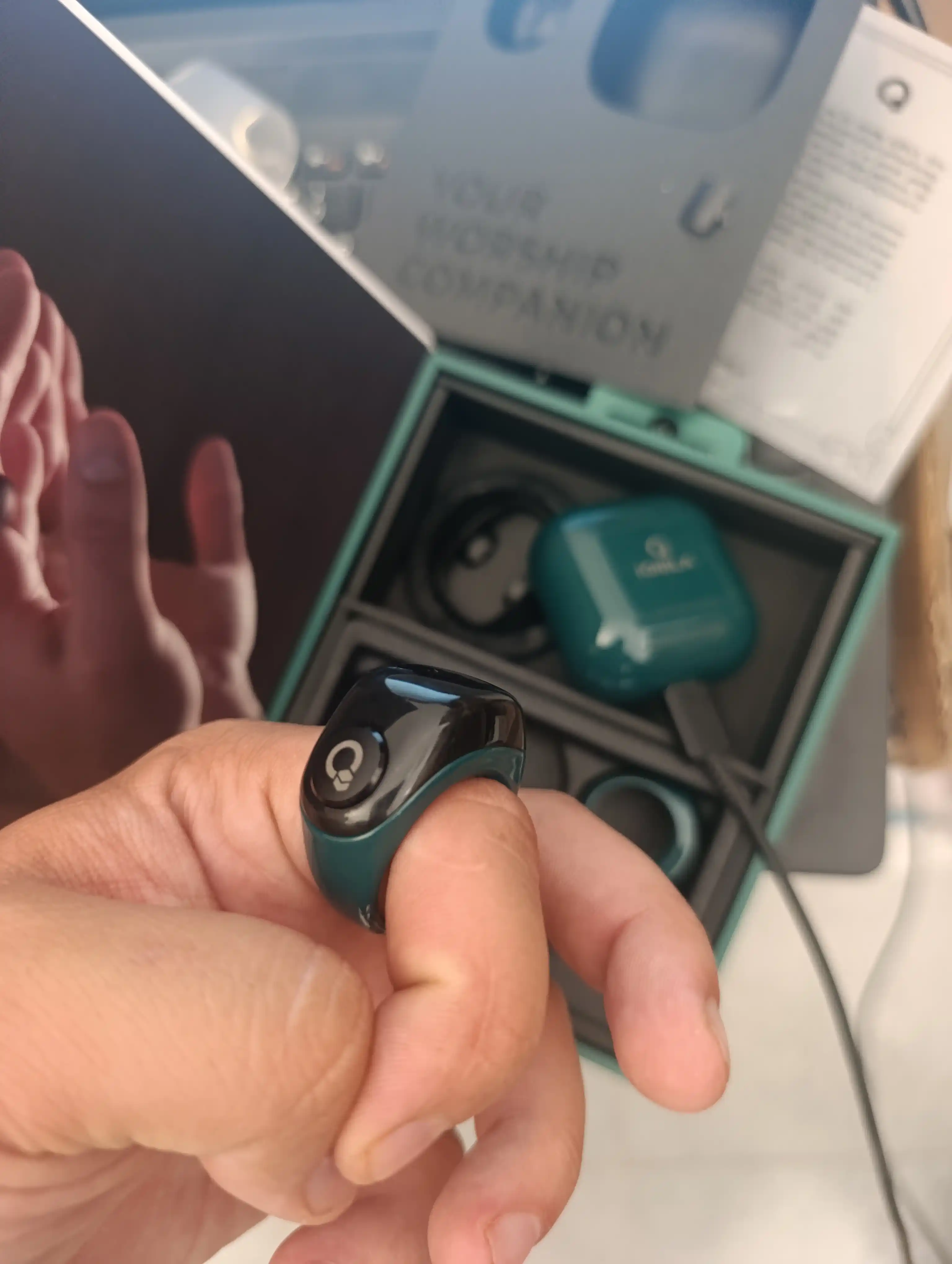Elektron Tasbeh Zikr Ring Jood, zaryad keysi bilan, namoz vaqti eslatmasi, universal uzuk