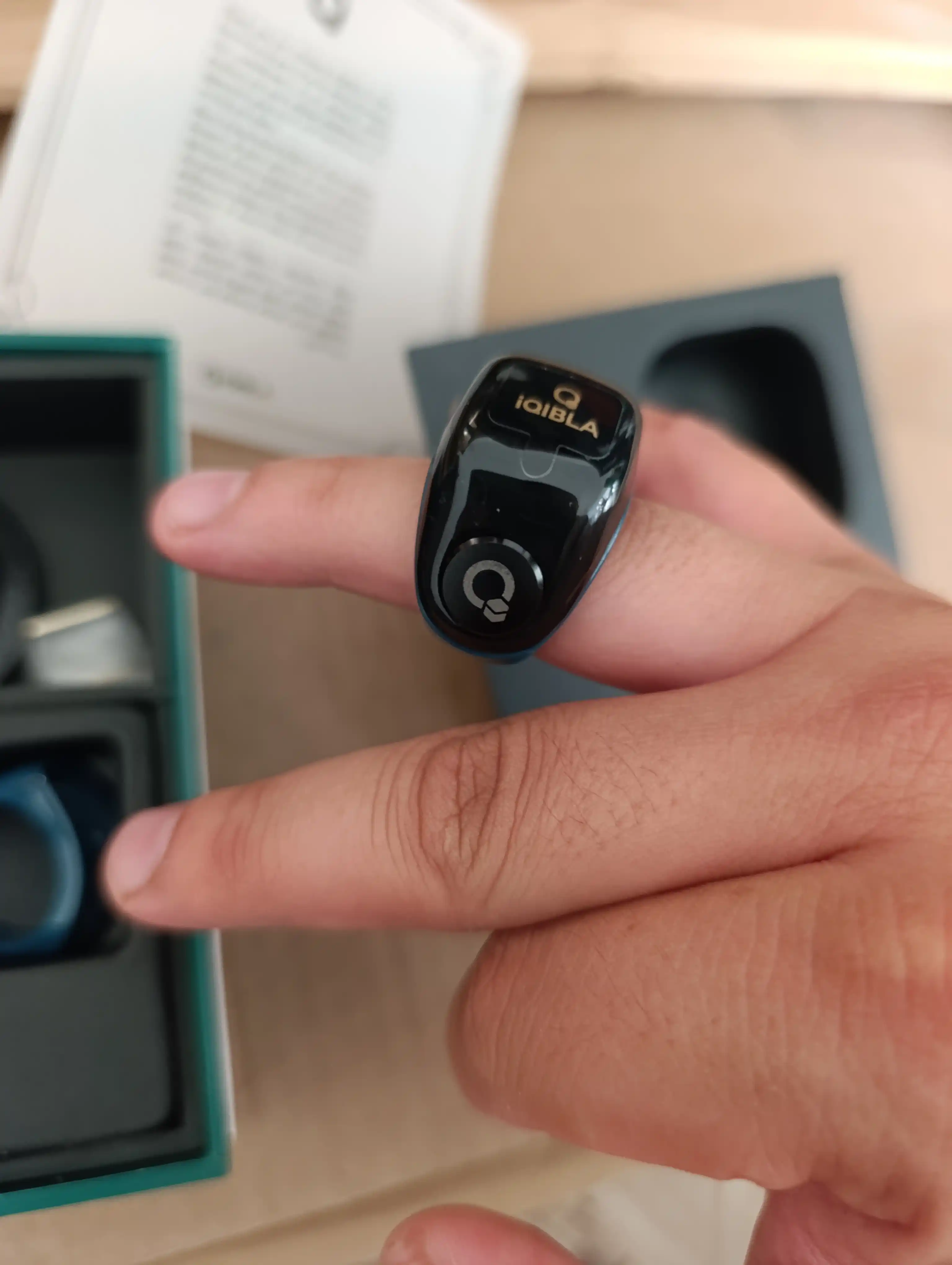 Elektron Tasbeh Zikr Ring Jood, zaryad keysi bilan, namoz vaqti eslatmasi, universal uzuk