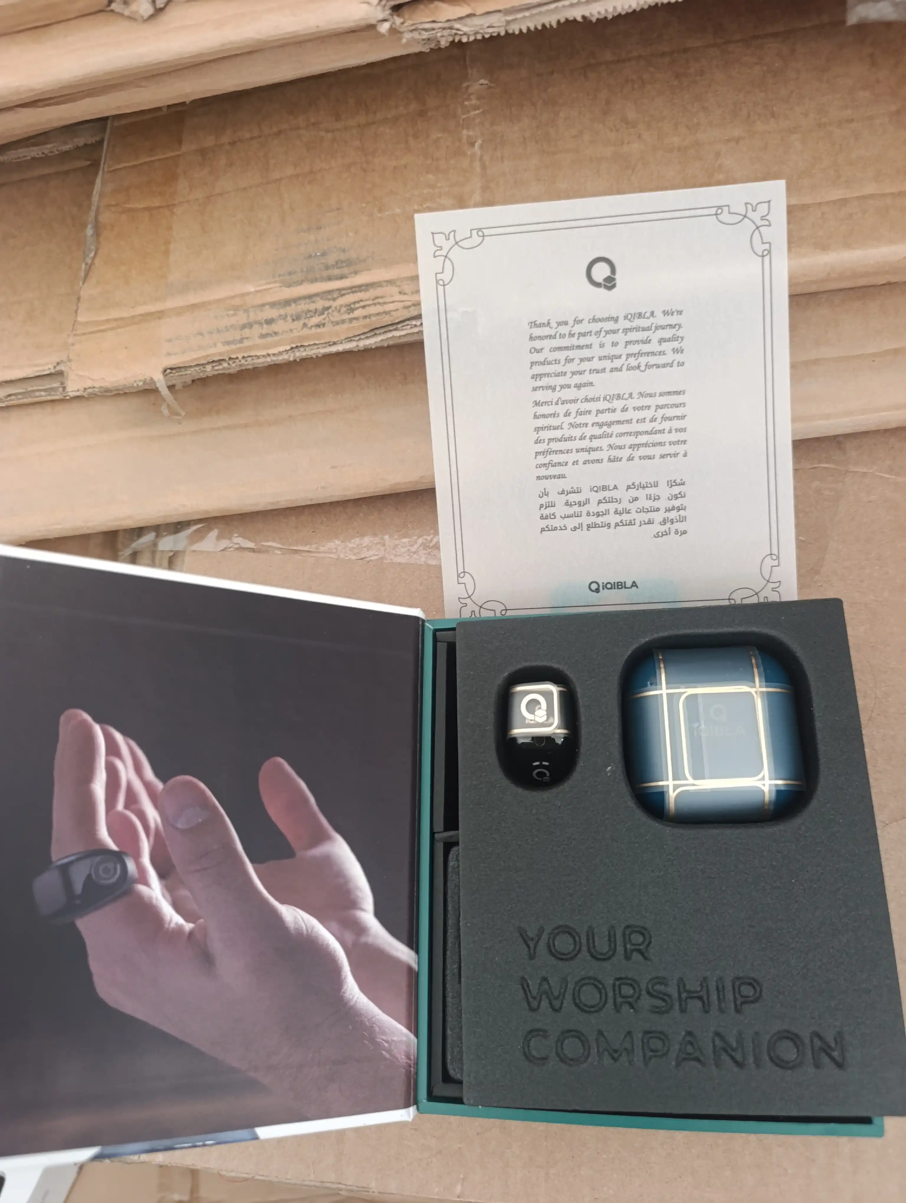 Elektron Tasbeh Zikr Ring Jood, zaryad keysi bilan, namoz vaqti eslatmasi, universal uzuk
