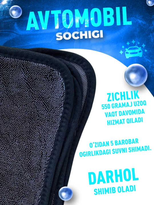 Автомобильная тряпка из микрофибры, полотенце для мойки авто