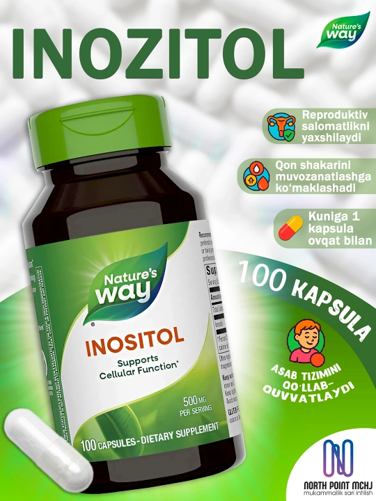 Nature's Way Inozitol, 100 kapsula - 
