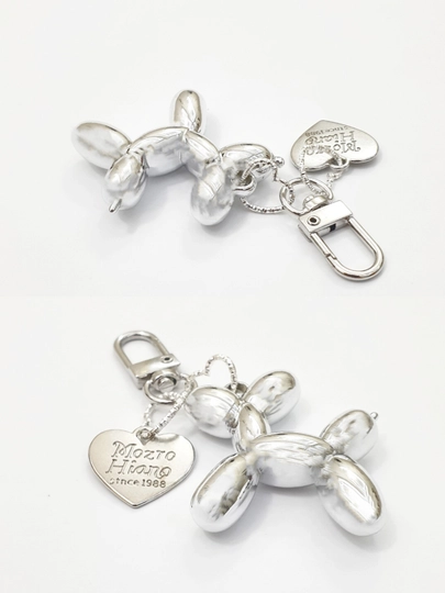 Balloon Dog breloki, "Sharli kuchukcha" breloki, kalit uchun brelok, sumka uchun brelok