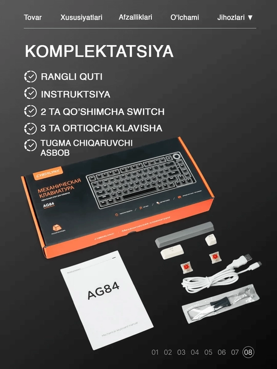 Mexanik klaviatura gaming uchun, simsiz va simli klaviatura