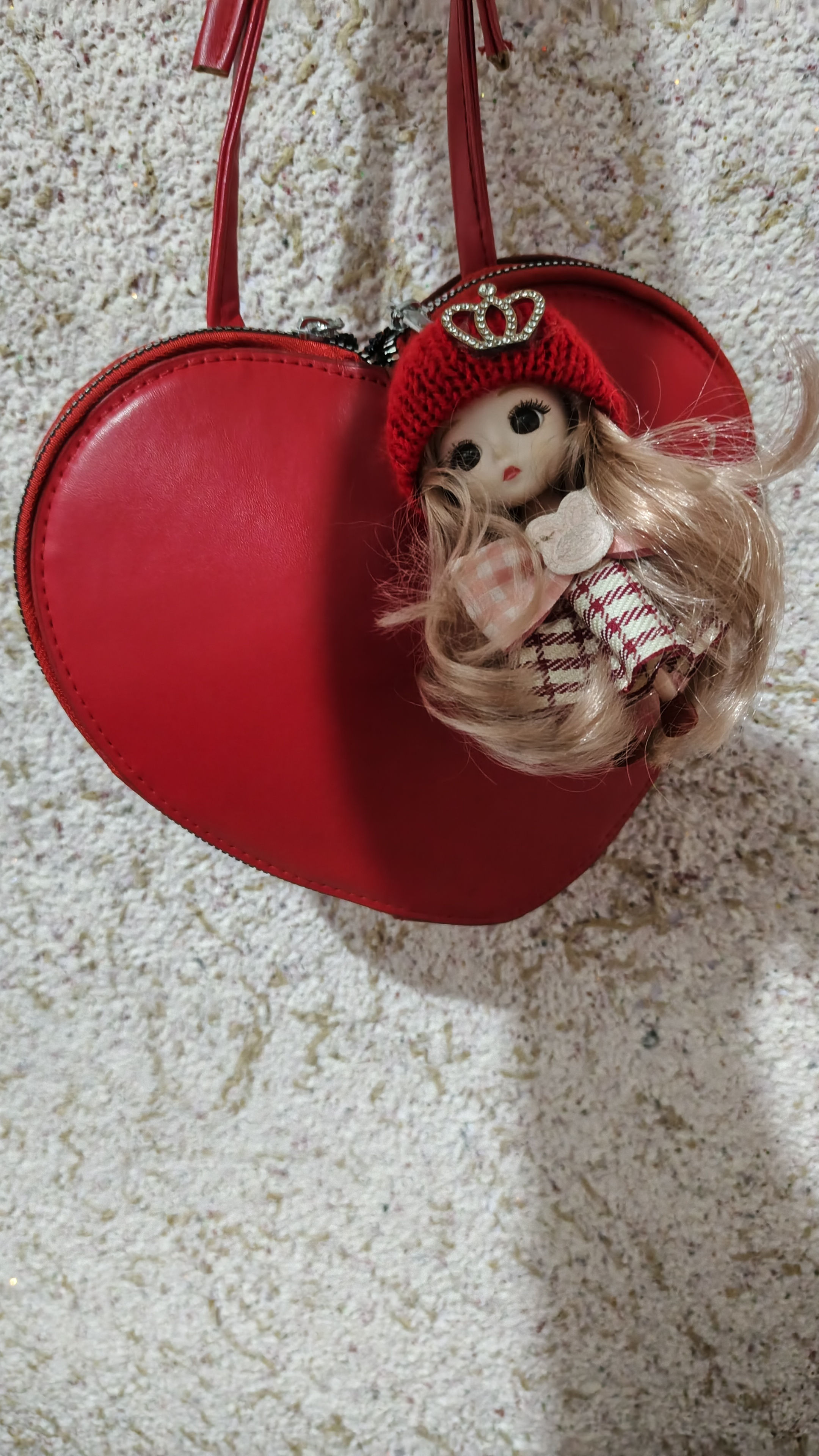 LoveMe Heart ayollar sumkasi, yurak shaklida, yelkama