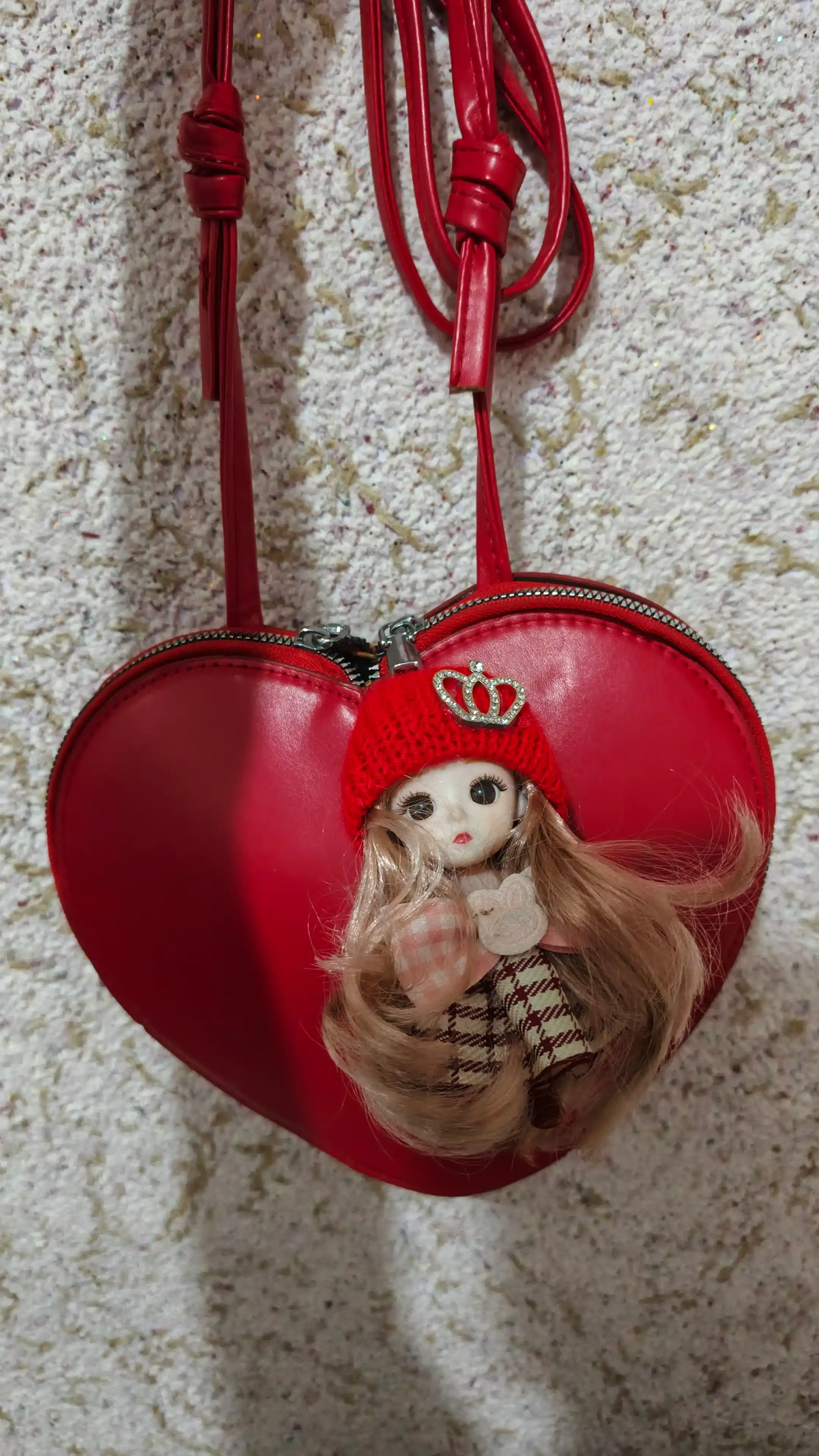 LoveMe Heart ayollar sumkasi, yurak shaklida, yelkama